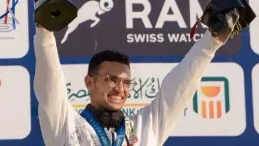 معتز وائل: حققت ذهبية العالم للخماسى الحديث رغم معاناتى من نزلة معوية