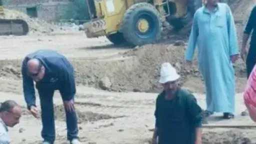 تفاصيل العثور على تمثال أثرى ضخم فى الشرقية