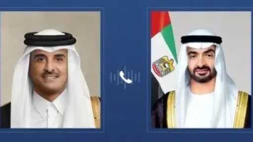 رئيس الإمارات وأمير قطر يبحثان علاقات التعاون والتطورات الإقليمية
