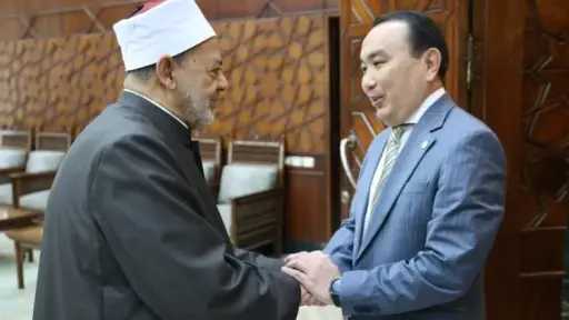شيخ الأزهر يؤكد استعداده لتعزيز التعاون العلمي والدعوي مع كازاخستان