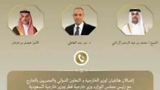 وزير الخارجية يبحث هاتفياً مع نظيريه السعودي والقطري التطورات الإقليمية