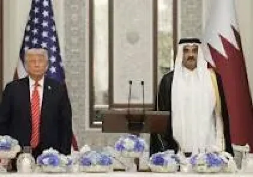 أمير قطر والرئيس الأمريكي 