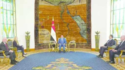 الرئيس السيسى يؤكد أن فلسطين ..القضية المركزية للعرب