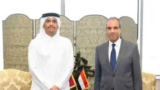 وزير الخارجية يستقبل نظيره القطرى لبحث العلاقات الثنائية والتطورات الإقليمية