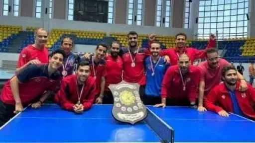 الأهلي يتوج ببطولة الدوري لرجال تنس الطاولة