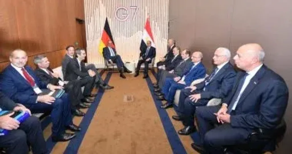 الرئيس السيسى والمستشار الألمانى 
