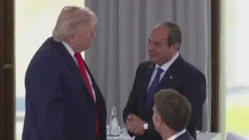 الرئيس السيسى يلتقى نظيره الأمريكى على هامش قمة السبع بفرنسا