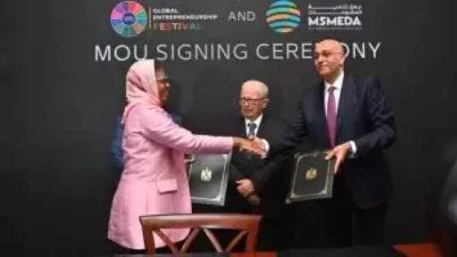 المهرجان العالمي لريادة الأعمال يوقع اتفاقية شراكة مع جهاز تنمية المشروعات