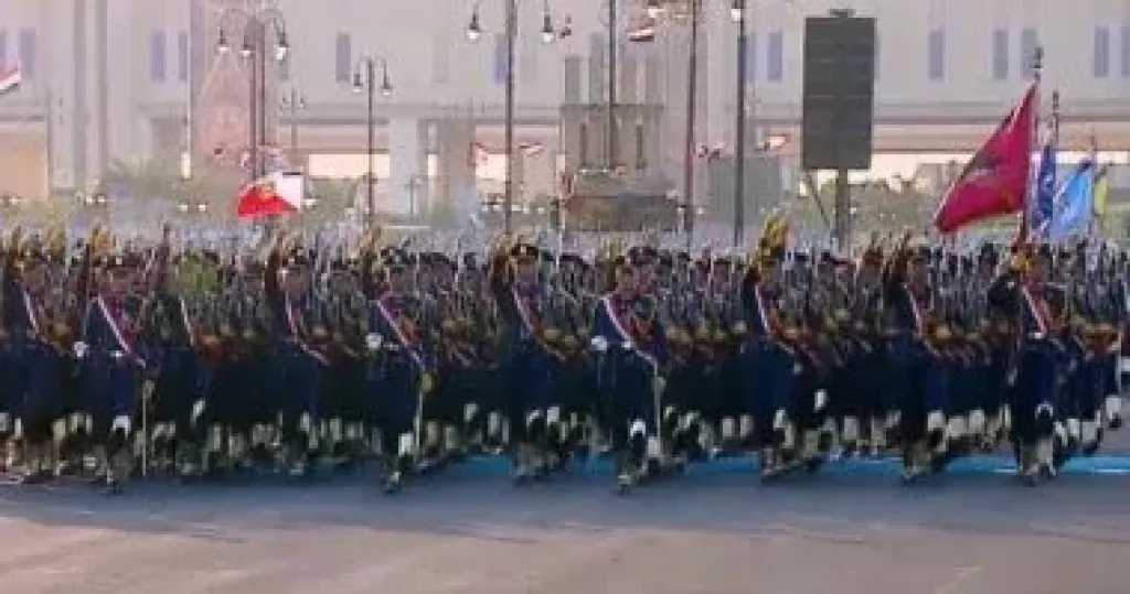 اسلمي يا مصر إنني الفدا.. عرض عسكري مهيب للقوات المسلحة خلال افتتاح مقر القيادة الاستراتيجية