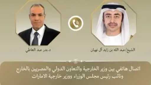 وزيرا خارجية مصر والإمارات يؤكدان أهمية وصون أمن وسلامة وحرية الملاحة الدولية