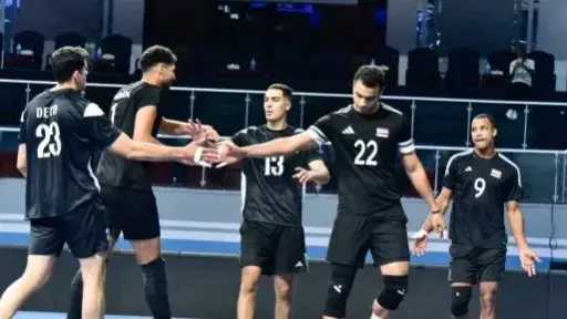 منتخب مصر لرجال الكرة الطائرة يهزم المغرب فى بطولة أفريقيا بتونس