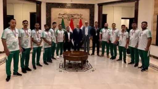 سفير بغداد في القاهرة يستقبل بعثة منتخب العراق لكرة القدم للمكفوفين
