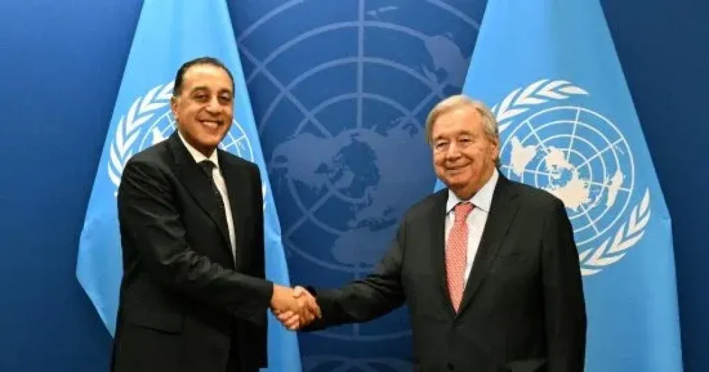 مدبولى يلتقي الأمين العام للأمم المتحدة