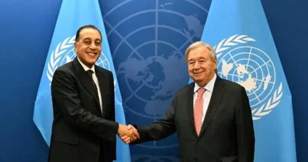 مدبولى يلتقي الأمين العام للأمم المتحدة.. وجوتيريش