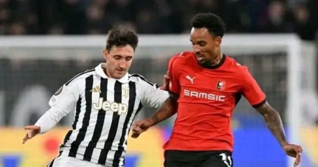 يوفنتوس ضد رين.. اليوفي يتأخر 2-1 في شوط أول مثير