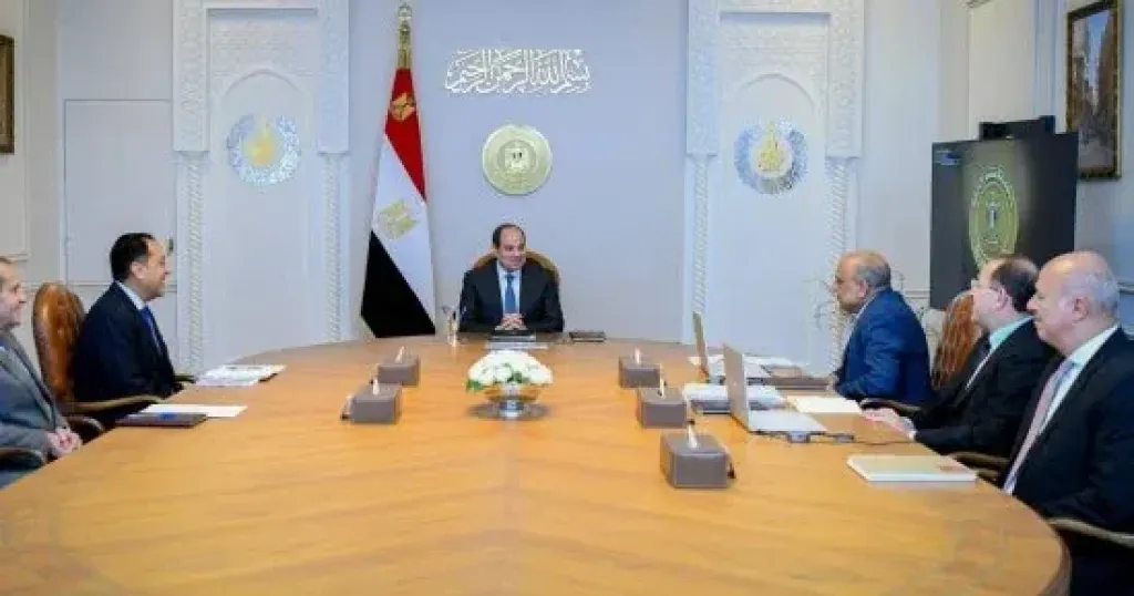 الرئيس السيسى:يجتمع برئيس الوزراء ووزير المالية ووزير الكهرباء